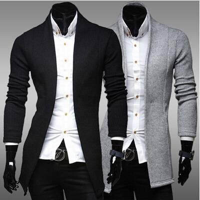 "DUMA" concise Cardigan Slim fit Sweater coat Men V-neck sweater Leisure Handsome
