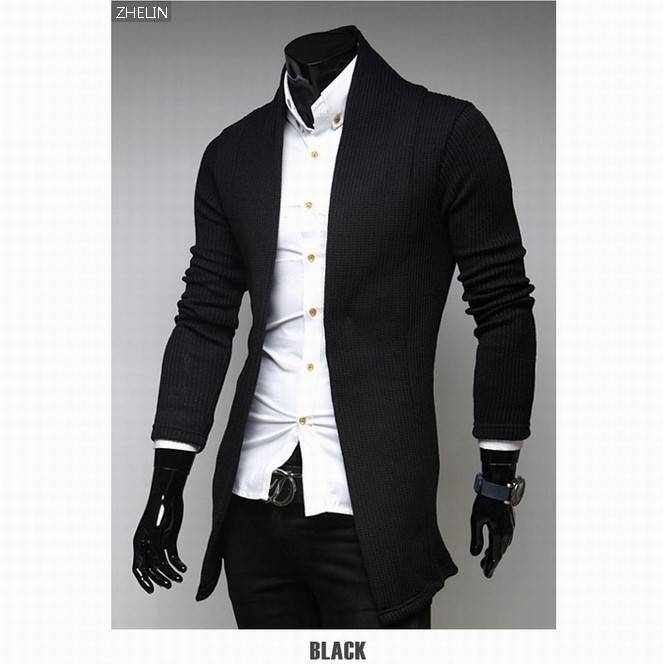 "DUMA" concise Cardigan Slim fit Sweater coat Men V-neck sweater Leisure Handsome