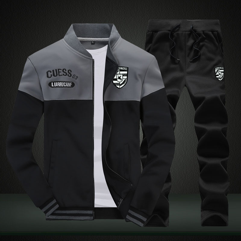 "DUMA"Two-piece suit Sweatshirt Men sportswear Baseball collar Men's Handsome casual outfit daily