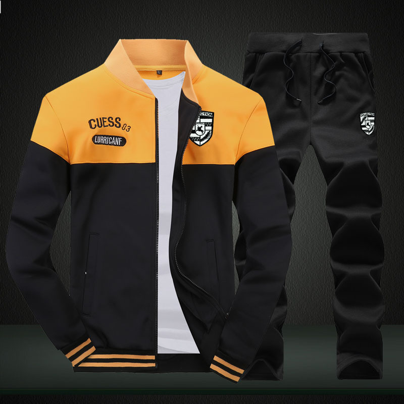"DUMA"Two-piece suit Sweatshirt Men sportswear Baseball collar Men's Handsome casual outfit daily