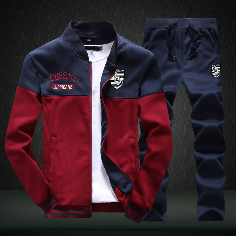 "DUMA"Two-piece suit Sweatshirt Men sportswear Baseball collar Men's Handsome casual outfit daily