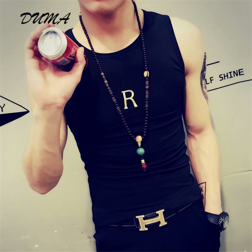"DUMA" summer Sports vest male Hurdle basketball Tight Leisure Sleeveless Handsome  t-shirt Fitness