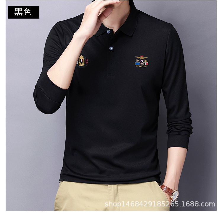 "DUMA" Lapel polo shirt Men's Long sleeve Shirt Business t-shirt  top fashion appointment daily