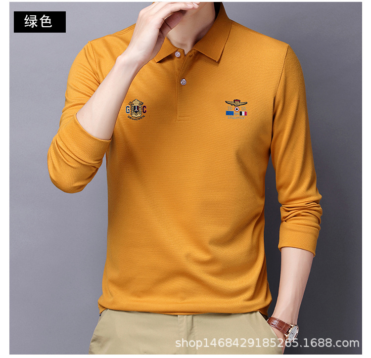 "DUMA" Lapel polo shirt Men's Long sleeve Shirt Business t-shirt  top fashion appointment daily