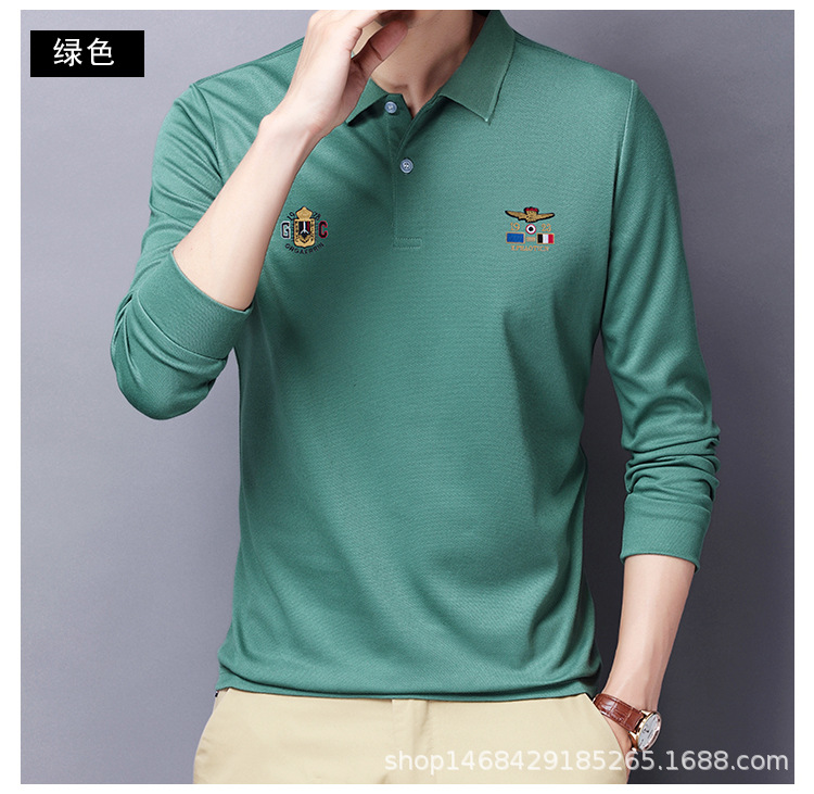 "DUMA" Lapel polo shirt Men's Long sleeve Shirt Business t-shirt  top fashion appointment daily