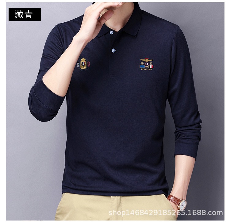 "DUMA" Lapel polo shirt Men's Long sleeve Shirt Business t-shirt  top fashion appointment daily