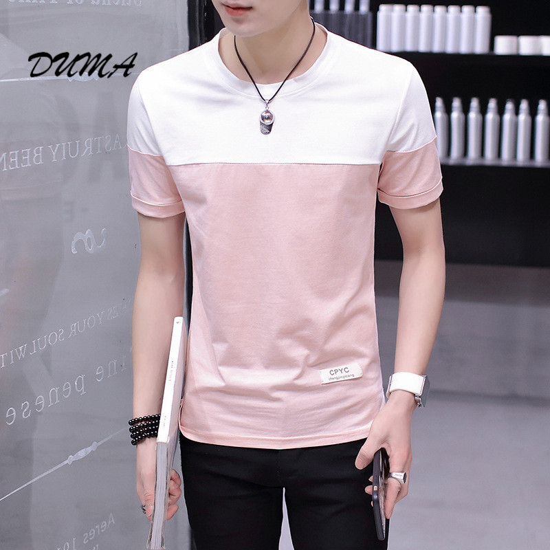 "DUMA" summer T-shirt Men Loose student Short sleeve Tops Casual daily appointment