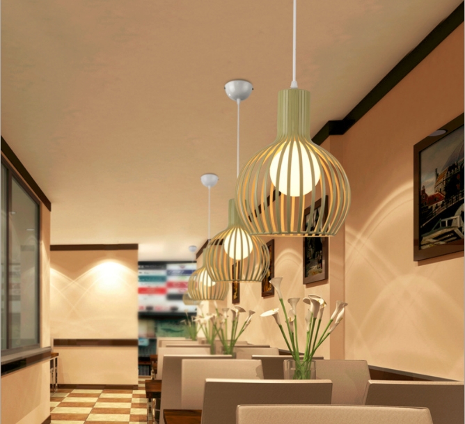 Restaurant tea house chandelier creative personality wrought iron bar clubhouse bird cage chandelier