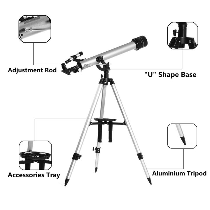 700 / 60mm 525X professional refractive telescope tripod eyepiece