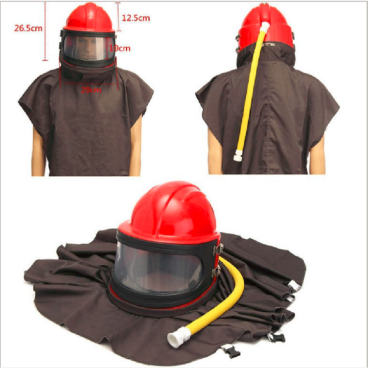 Safety sandblasting helmet explosion-proof protective cover cloak blasting