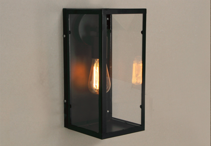 Retro industrial wind wall lamp courtyard restaurant balcony lamp simple wrought iron waterproof