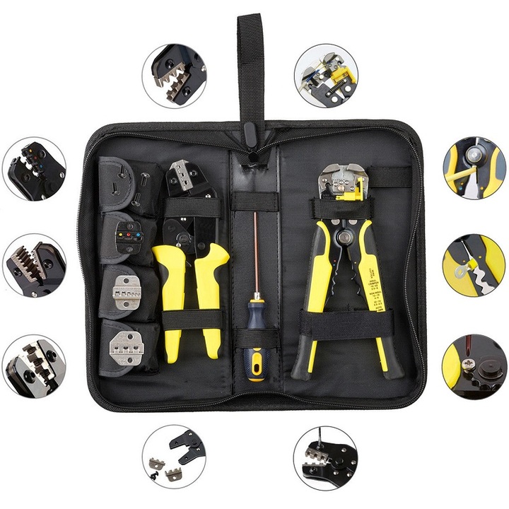 Combination set crimping tool crimping terminal ratchet crimping tool set stripping pliers