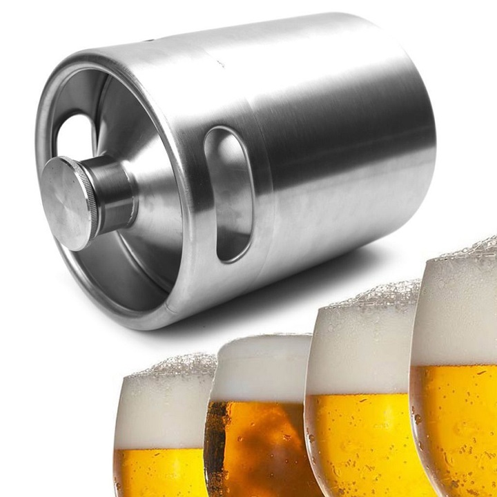 304 stainless steel beer barrel 2L home wine distribution screw cap pressure pressure jug