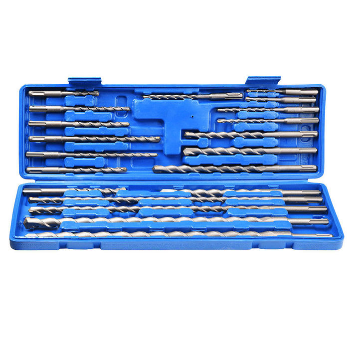 20pcs SDS Plus Rotary Hammer Drill Concrete Masonry Hole Universal Tool Kit