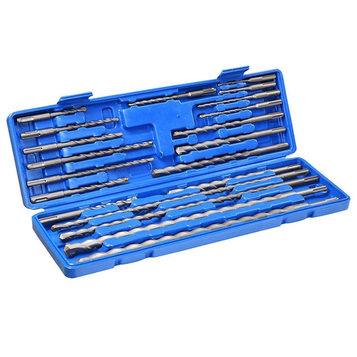 20pcs SDS Plus Rotary Hammer Drill Concrete Masonry Hole Universal Tool Kit