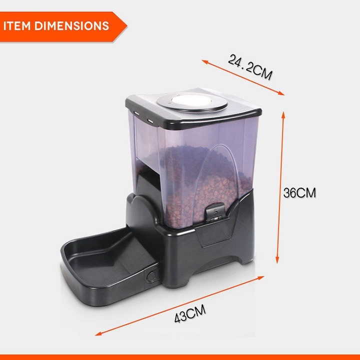 10L LCD display programmable part control automatic pet food feeder