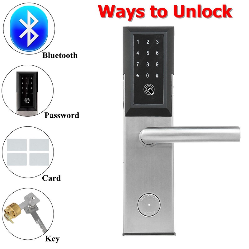Digital electronic smart WiFi Bluetooth door lock password keyboard touch screen