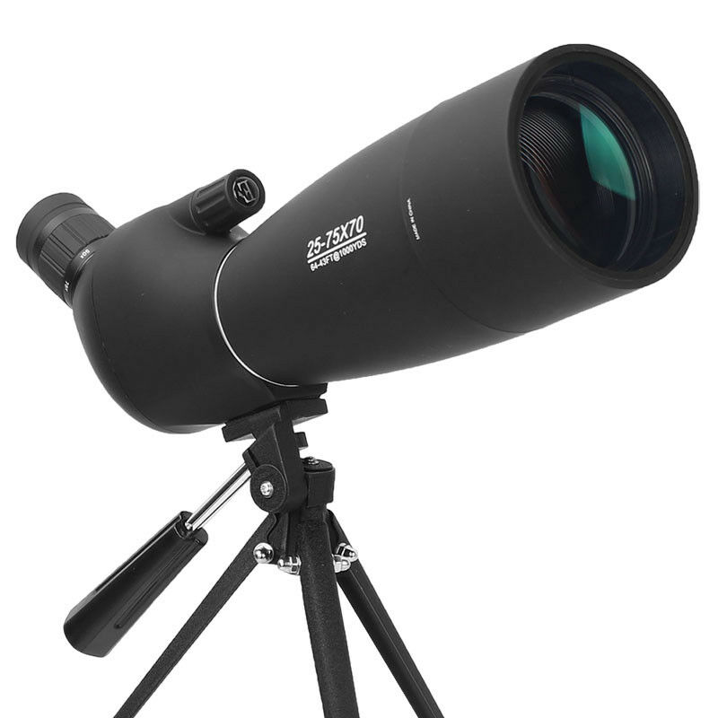 25-75X70 Spotting Scope BAK7 Astronomical Telescope With Tripod &amp; Phone Adapter