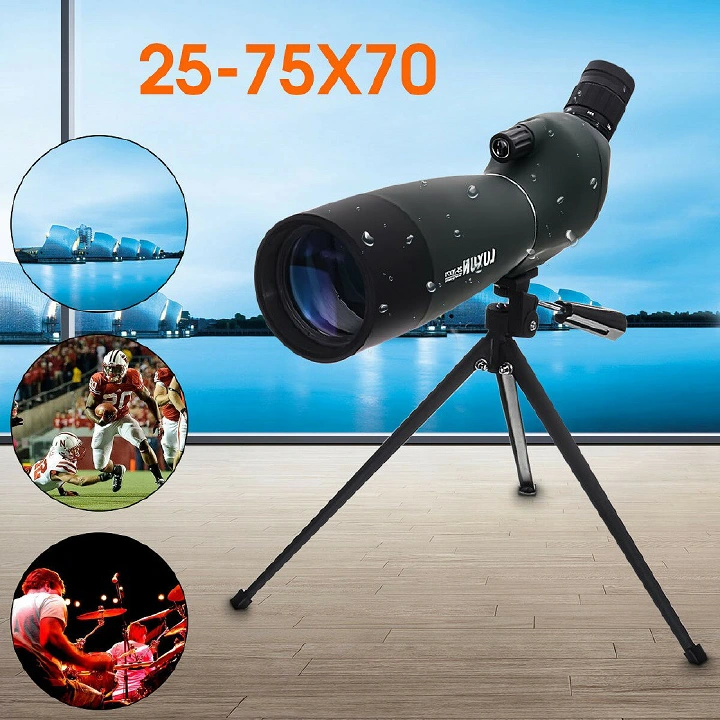 25-75X70 Precision Zoom Binoculars Monocular Waterproof + Tripod