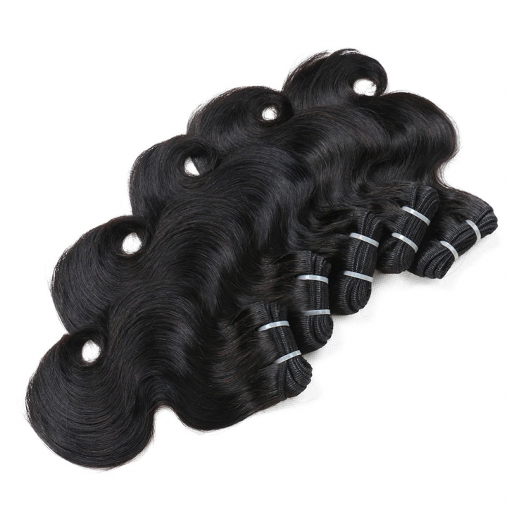 BHF 8A Malaysian Virgin Hair Body Wave 4 Bundles 100% Human Hair Weave 8-24" 50G/PC Natural Color