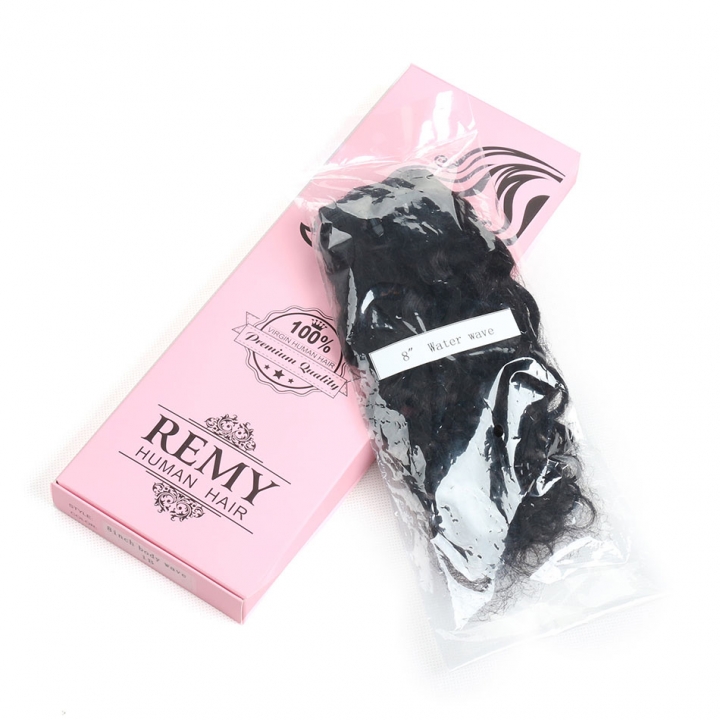 BHF 8A Brazilian Water Wave Virgin hair 4 Bundles 8-14" with Natural Black 100% Human Hair 50g/pc