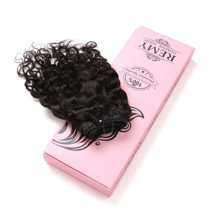 BHF 8A Brazilian Water Wave 50g/pc Hair Weave 3 Bundles Human Hair 8-14" Natural Black Virgin Hair