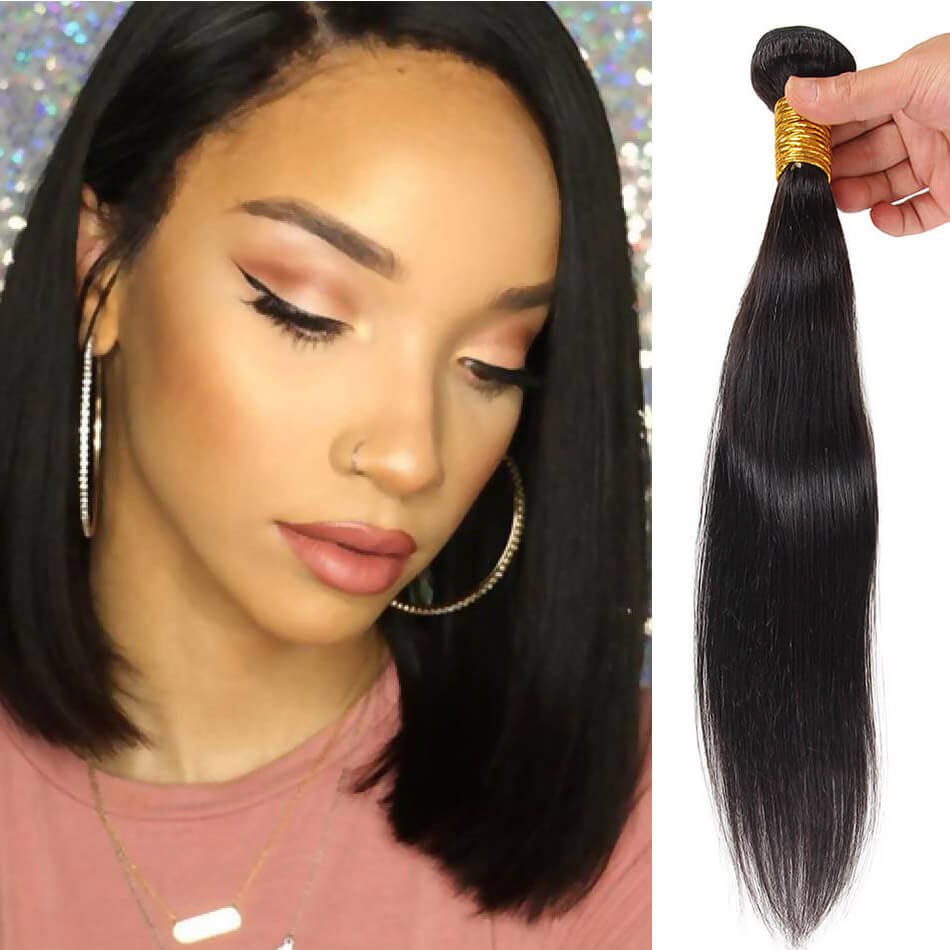 BHF Brazilian Straight Human Hair Weave Bundles 8-24inch 50G/PC Unprocessed Human Hair 1PC/LOT