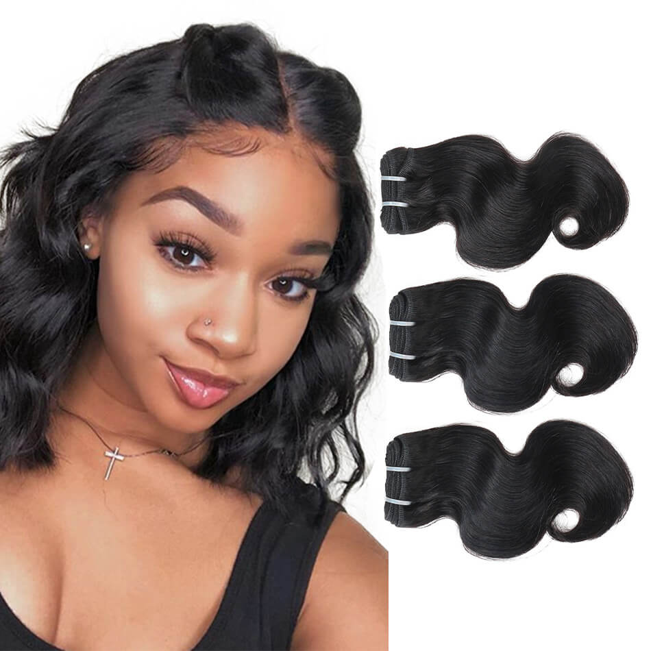 BHF Malaysian Body Wave Hair Bundles 3Pcs/lot 100% Human Virgin Hair extensions 8"-24" Natural Color
