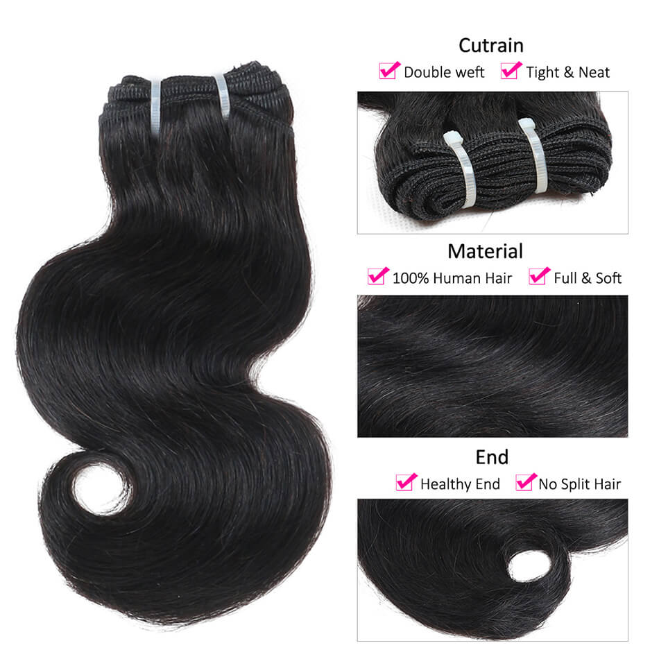 BHF Brazilian Virgin Hair 50g Body Wave 8-24" 100% Unprocessed Human Hair Bundles 1PC/LOT
