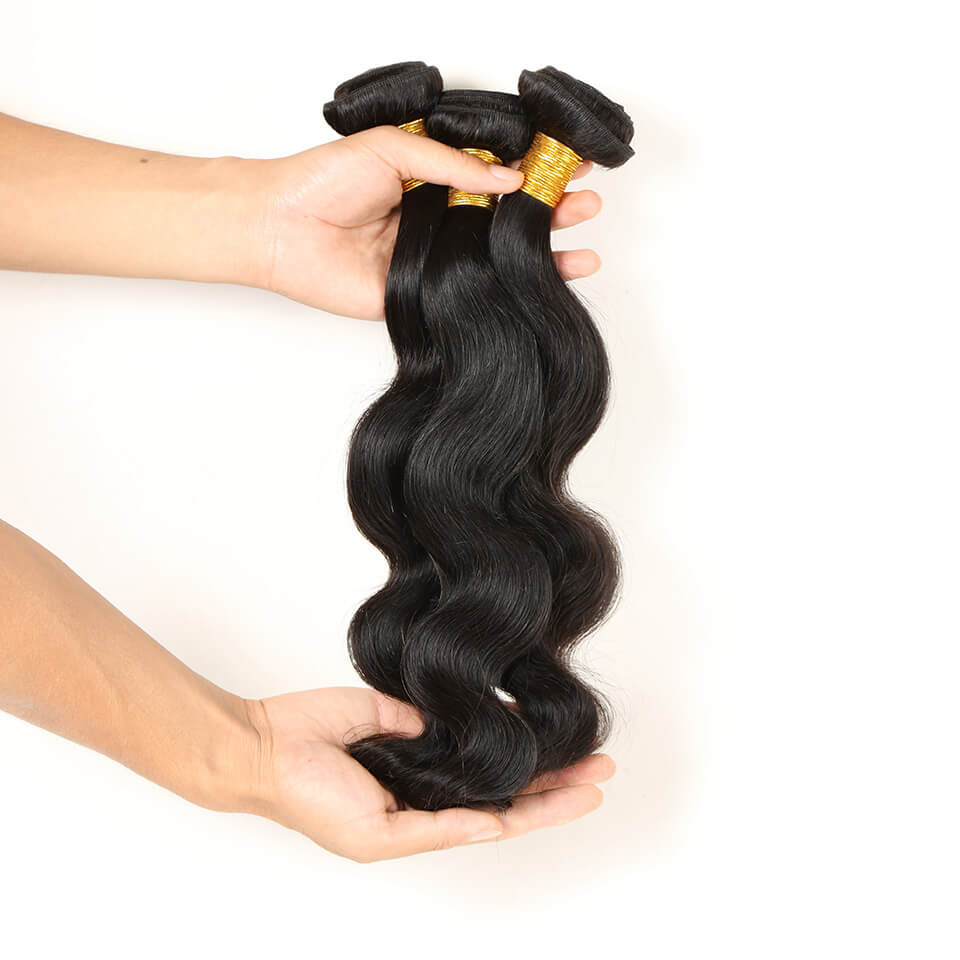 BHF Malaysian Body Wave Hair Bundles 3Pcs/lot 100% Human Virgin Hair extensions 8"-24" Natural Color