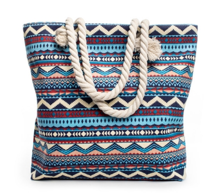 Women Canvas striped Shoulder Beach Bag Female Casual Tote Shopping Big Bag floral Messenger Bags