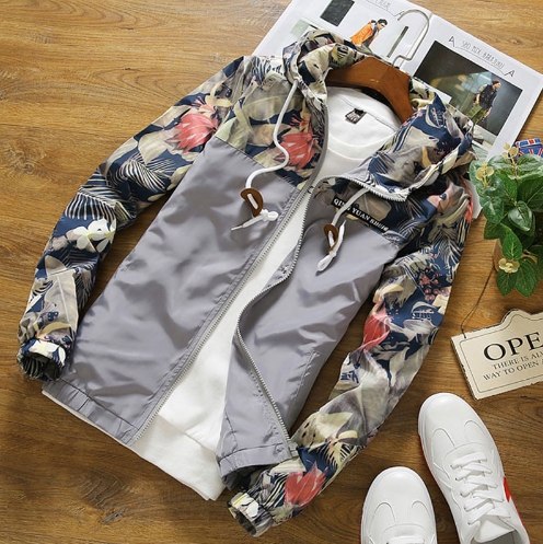 Men Slim Stand Collar Jackets Fashion Sweatshirt Jacket Tops Casual Coat Outwear