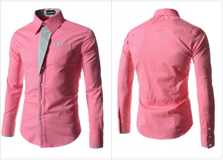 New Fashion Long Sleeve Shirt Men Slim Design Formal Casual Male Dress Shirt Size M-4XL