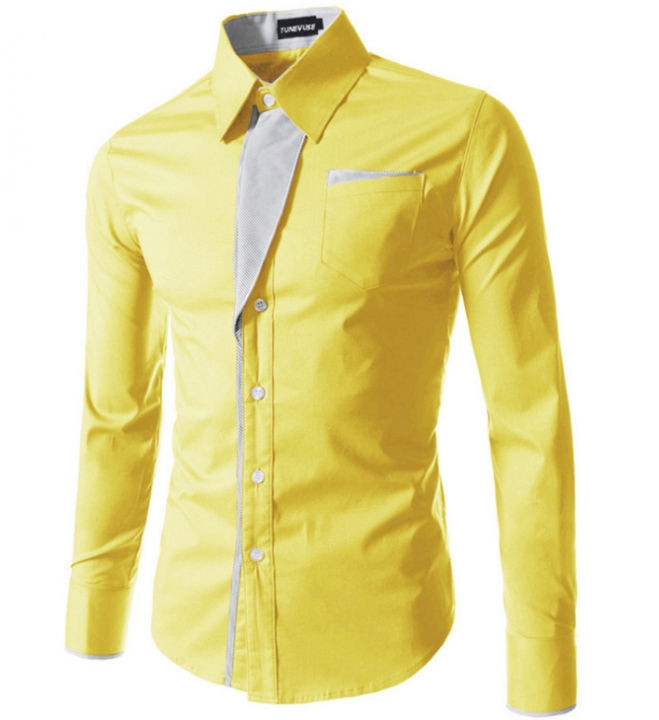 New Fashion Long Sleeve Shirt Men Slim Design Formal Casual Male Dress Shirt Size M-4XL