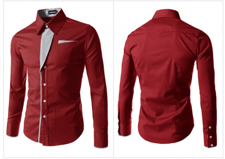 New Fashion Long Sleeve Shirt Men Slim Design Formal Casual Male Dress Shirt Size M-4XL