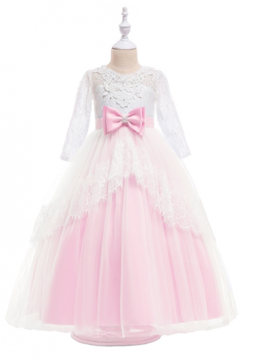 High Quality Party Girls Dress Elegant Performance Kids Dresses  Princess Wedding Dress Costume