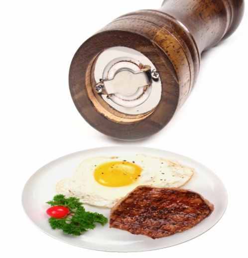 Salt Pepper Mill Solid Wood Pepper Mill with Strong Adjustable Ceramic Grinder 5" 8" Kitchen Tools
