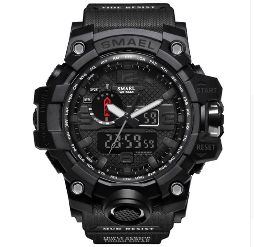 Men Sports Watches Dual Display Analog Digital LED Wristwatches Waterproof Watch