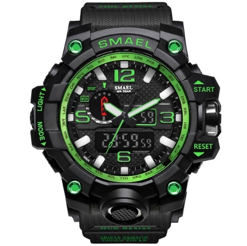 Men Sports Watches Dual Display Analog Digital LED Wristwatches Waterproof Watch