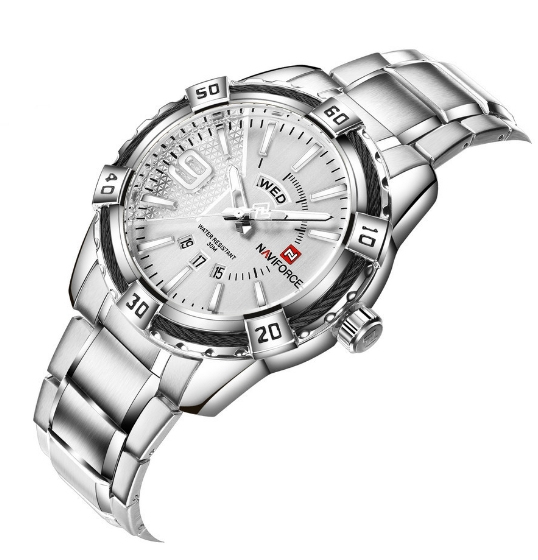 Luxury Brand Mens Sport Watch Gold Full Steel Quartz Watches Men Date Waterproof Military Clock Man