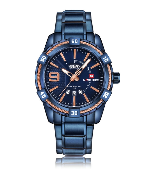 Luxury Brand Mens Sport Watch Gold Full Steel Quartz Watches Men Date Waterproof Military Clock Man