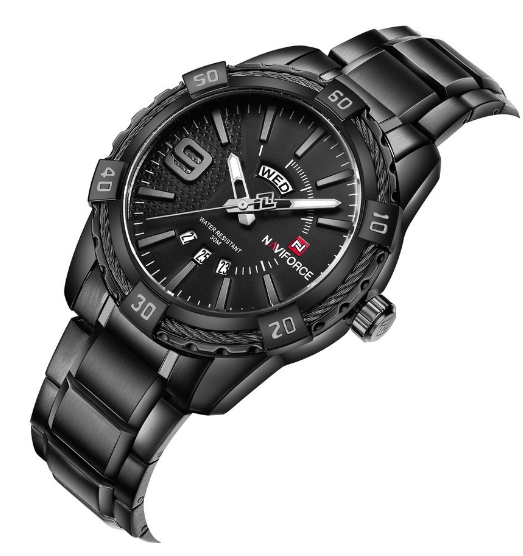 Luxury Brand Mens Sport Watch Gold Full Steel Quartz Watches Men Date Waterproof Military Clock Man
