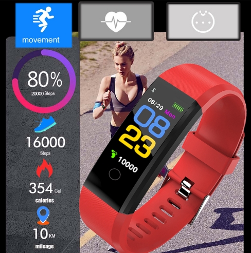 Smart Bracelet Wristwatch Heart Rate Monitor Blood Pressure Fitness Tracker Smart band Sport Watch