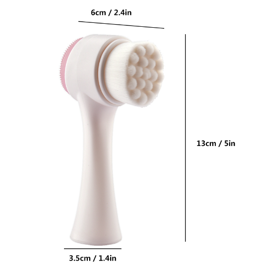 3D Double Sides Multifunctional Silicone Face Cleanser Facial Cleansing Portable Face Cleaning Brush