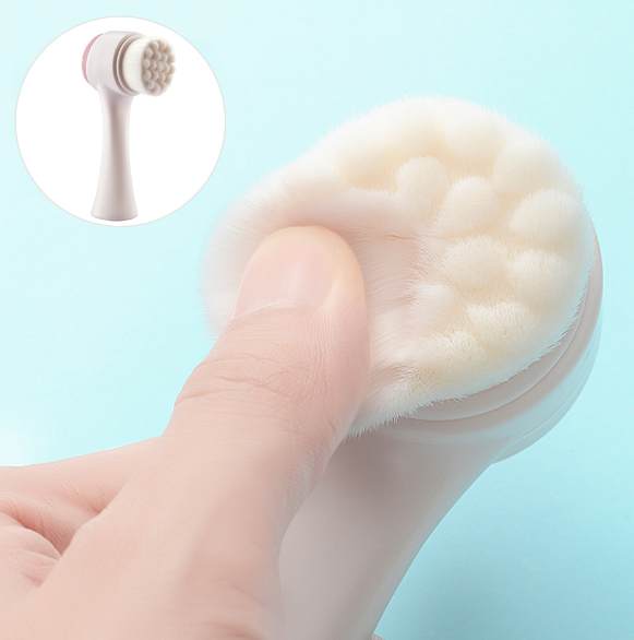 3D Double Sides Multifunctional Silicone Face Cleanser Facial Cleansing Portable Face Cleaning Brush