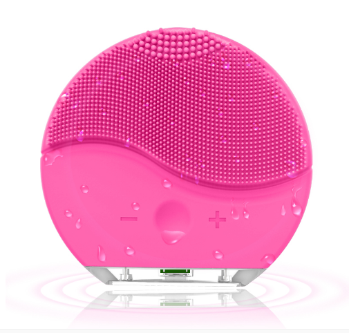 Electric Silicone Facial Cleansing Brush Sonic Vibration USB Rechargeable Ultrasonic Face Cleaner