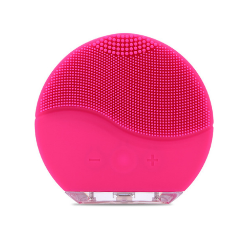 Electric Silicone Facial Cleansing Brush Sonic Vibration USB Rechargeable Ultrasonic Face Cleaner