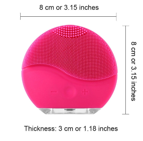 Electric Silicone Facial Cleansing Brush Sonic Vibration USB Rechargeable Ultrasonic Face Cleaner
