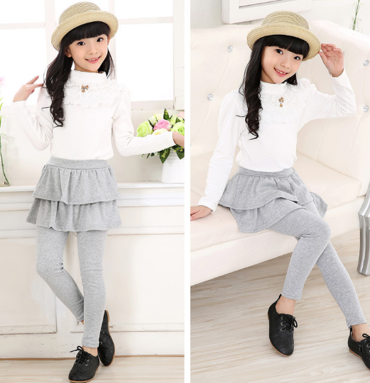 Fashion Toddler Girl Skirt Trousers Children Pants Culottes Render Pants Kids Leggings Trousers