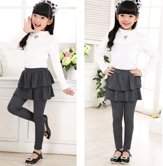 Fashion Toddler Girl Skirt Trousers Children Pants Culottes Render Pants Kids Leggings Trousers